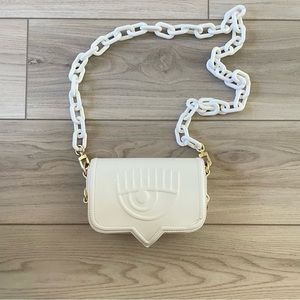 Chiara Ferragni whige Eyelike shoulder bag